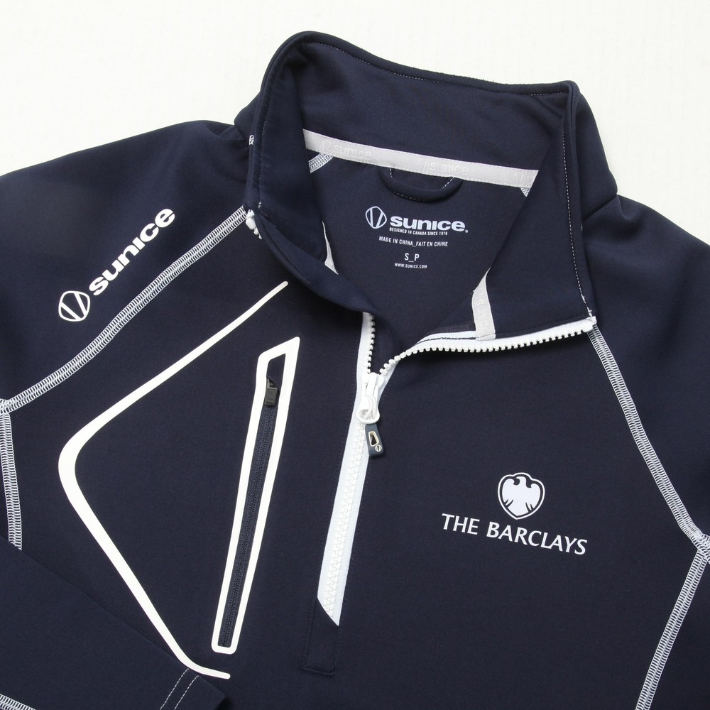Sunice Allendale Pullover Mens S Navy 1/4 Zip Golf The Barclays Bethpage Black